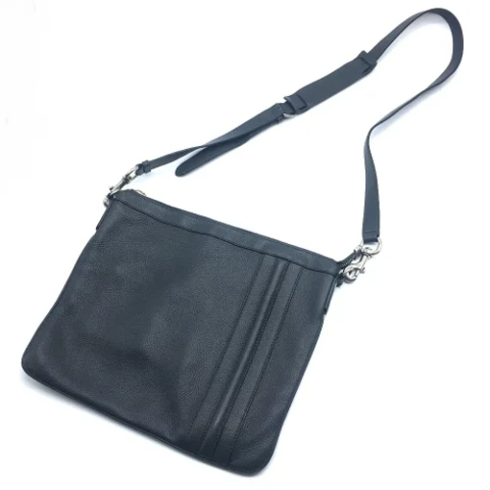 Gucci Vintage Pre-owned Leather gucci-bags Gray Heren