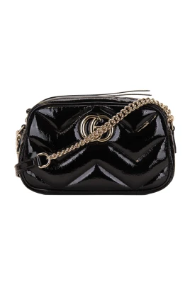 Quilted Patent Leather Shoulder Bag