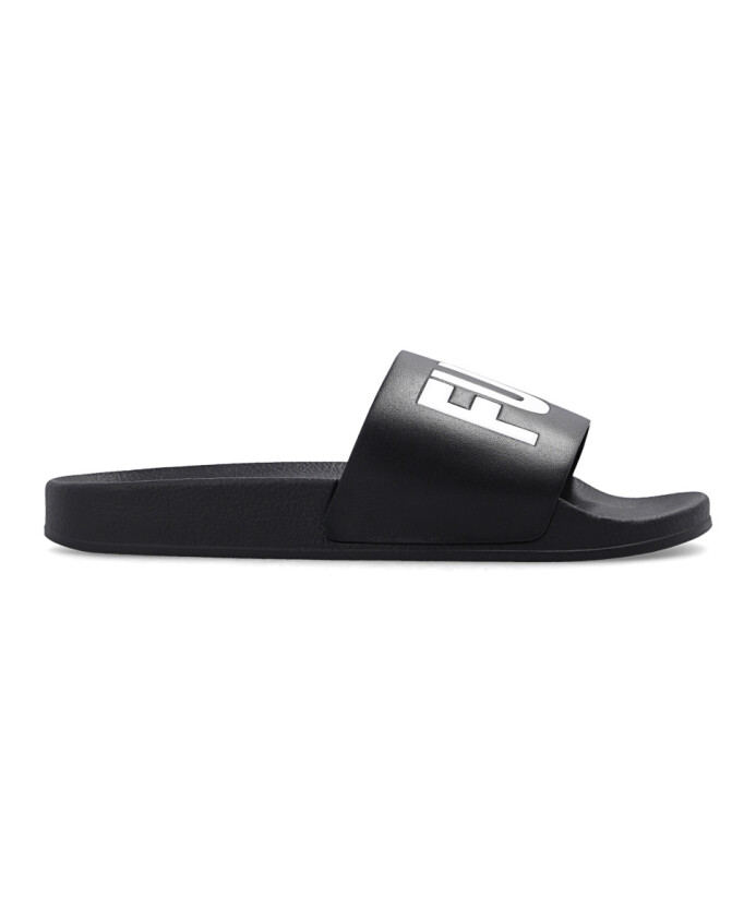 slippers-en-caoutchouc-noir