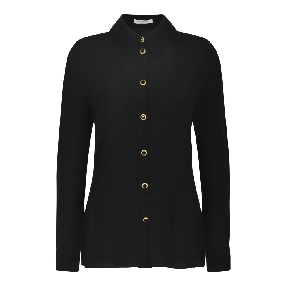 Alessandra Rich Zwarte Blouses voor Vrouwen Black Dames