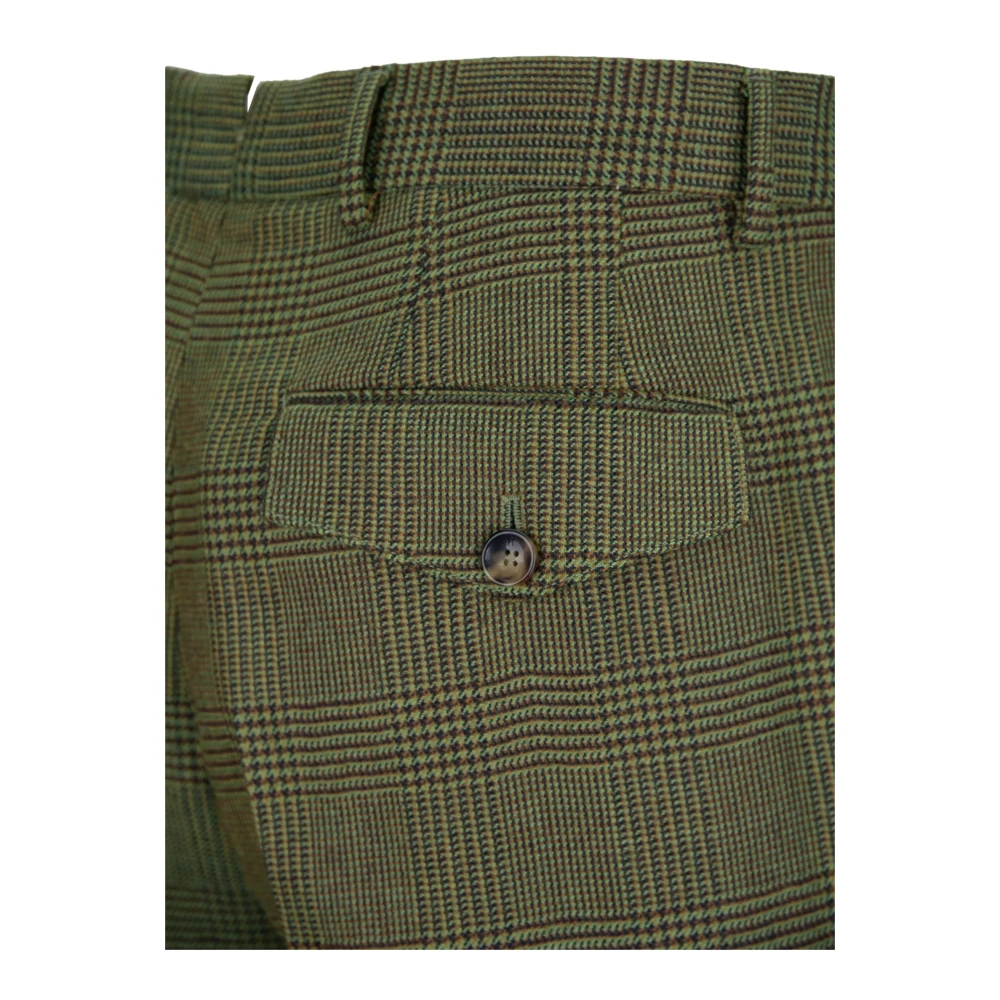 PT Torino Heren wollen broek knoop rits Green Heren