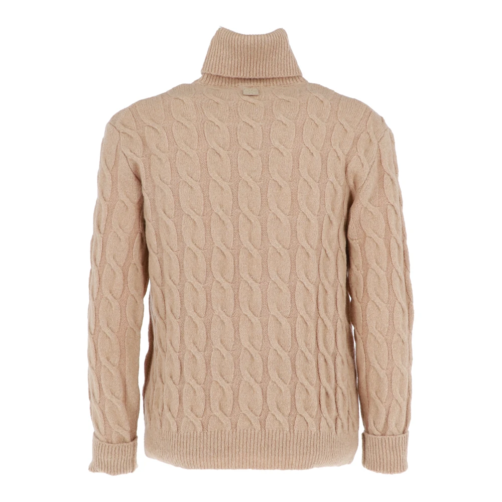 Jacob Cohën Stijlvolle Turtle Neck Sweater Beige Heren