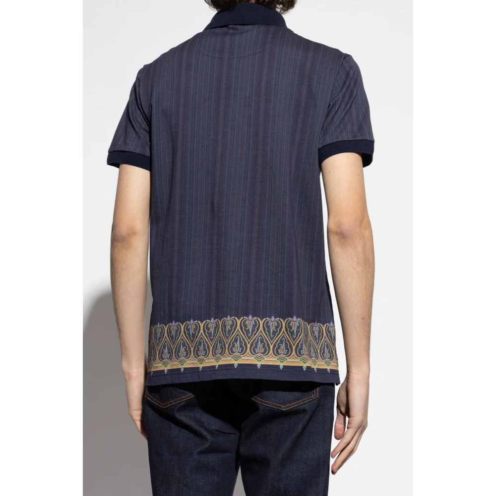 ETRO Gestreepte polo Blue Heren