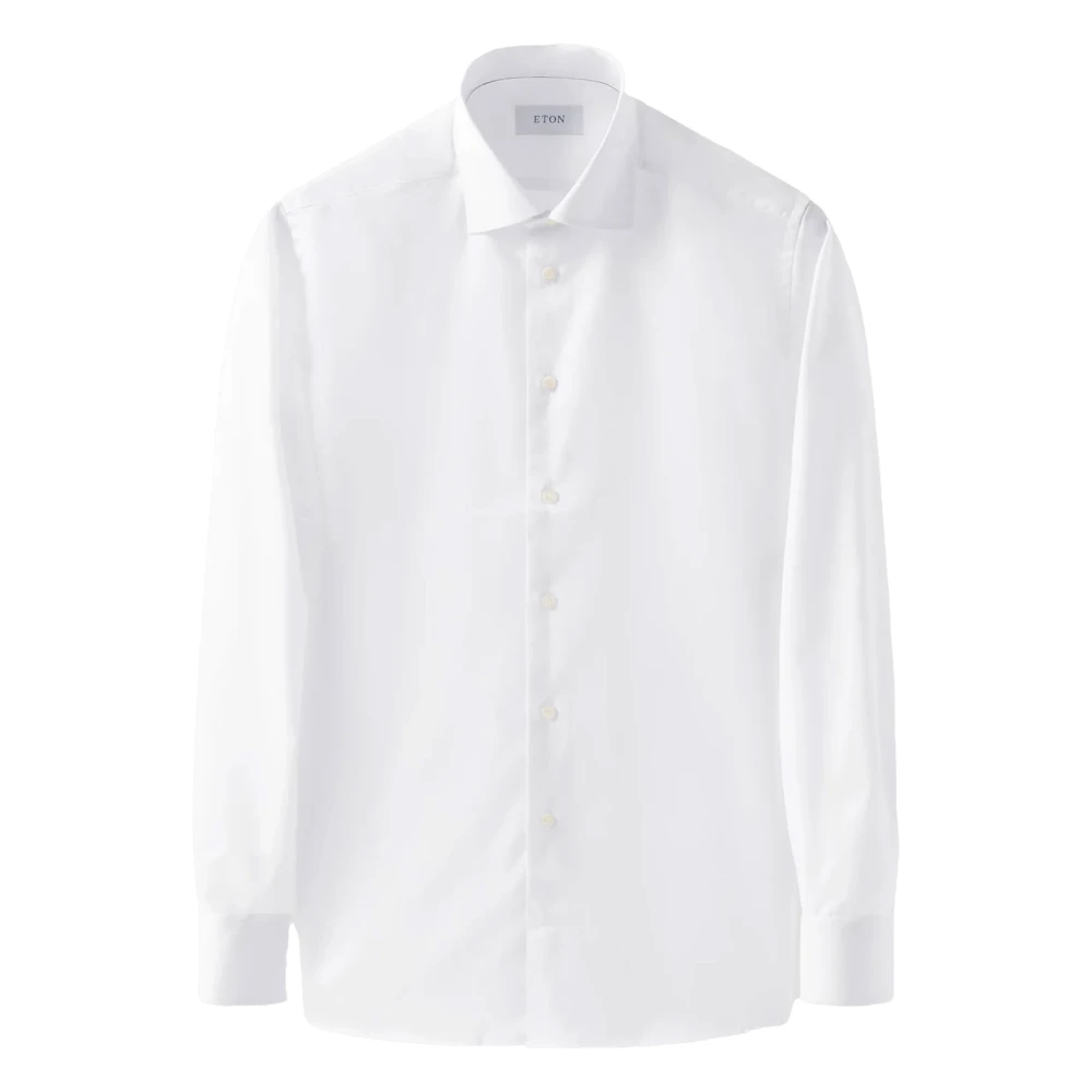 Eton Wit Overhemd Lange Mouw White Heren