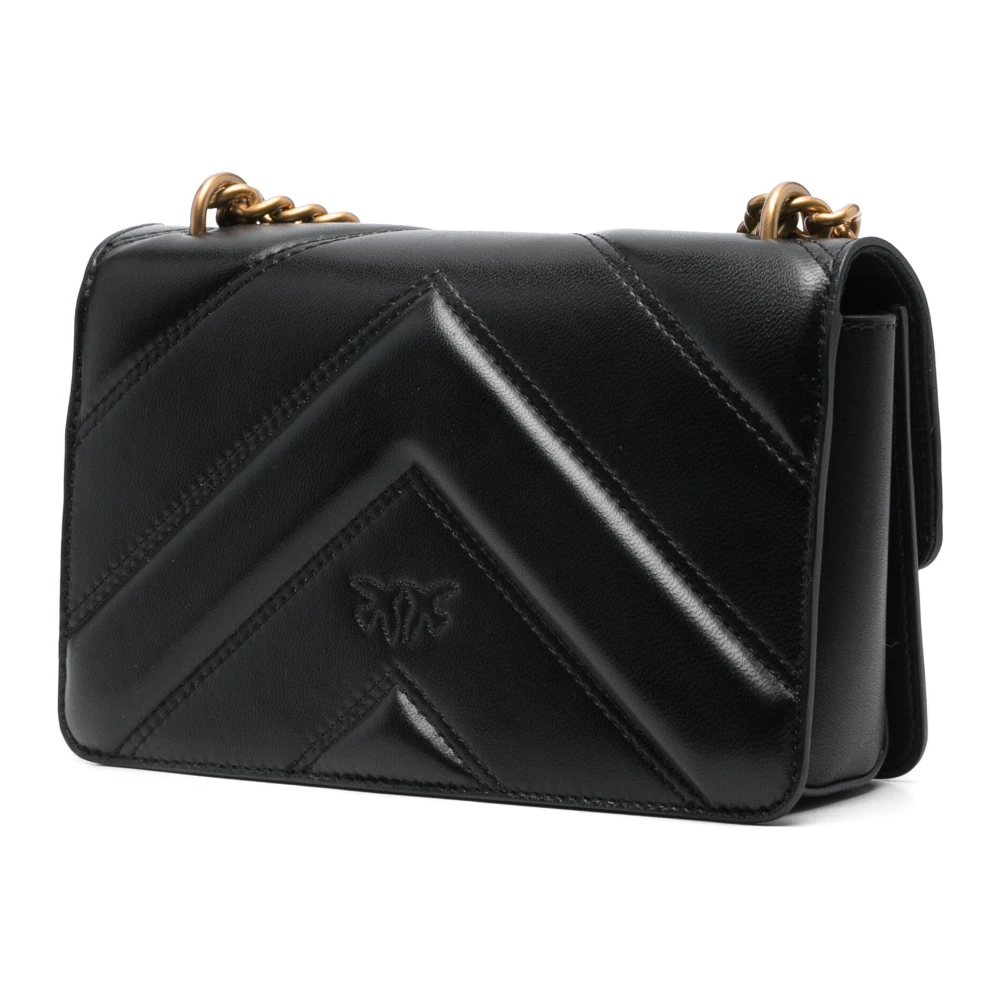 pinko Antiek Goud Liefde Mini Licht Black Dames