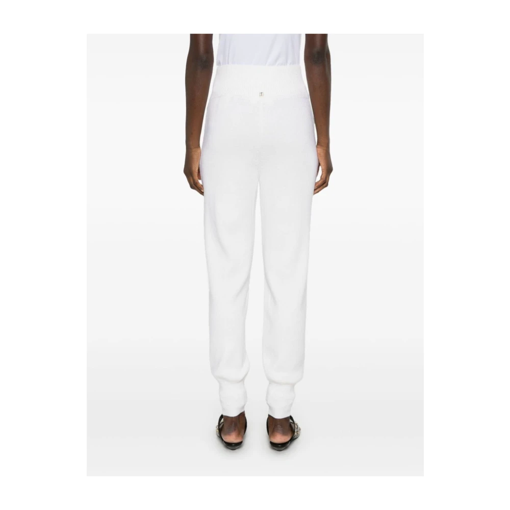 Chloé Witte Wollen Gebreide Broek White Dames