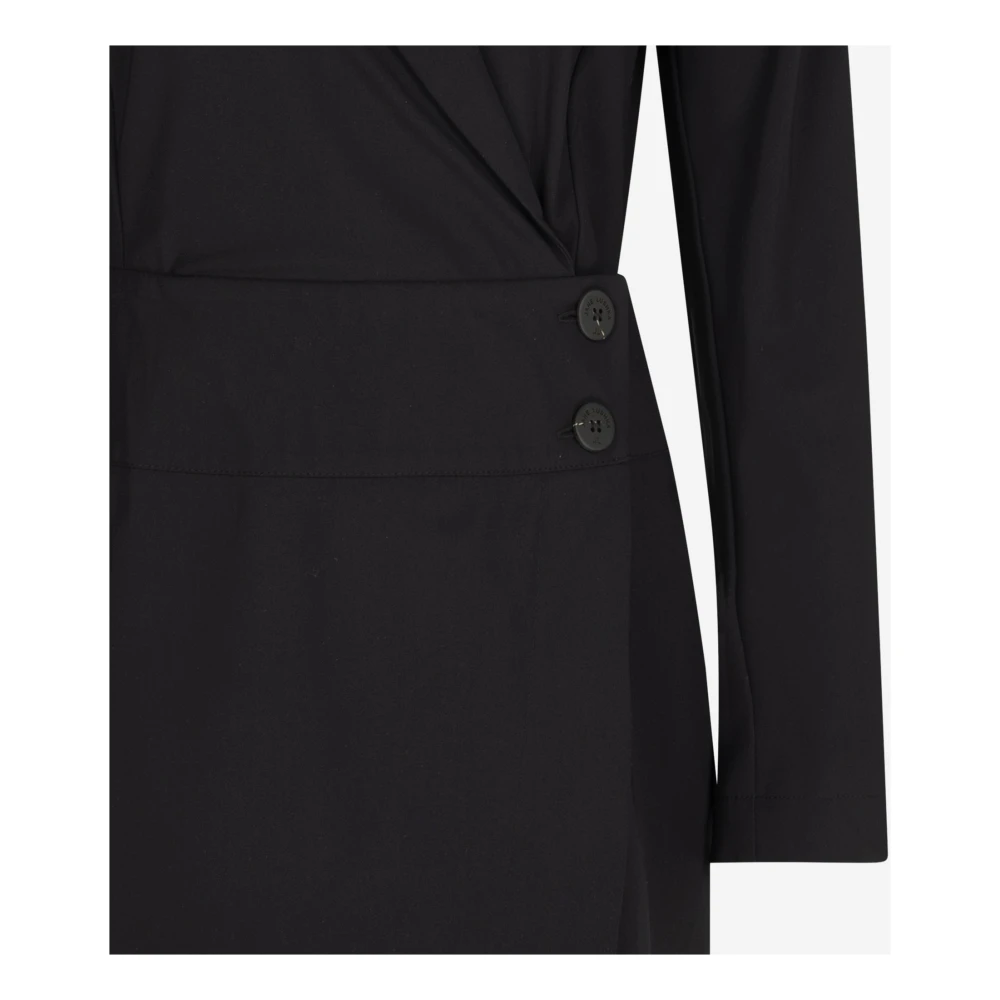 Jane Lushka Stijlvolle Zwarte Blazer Jurk Black Dames