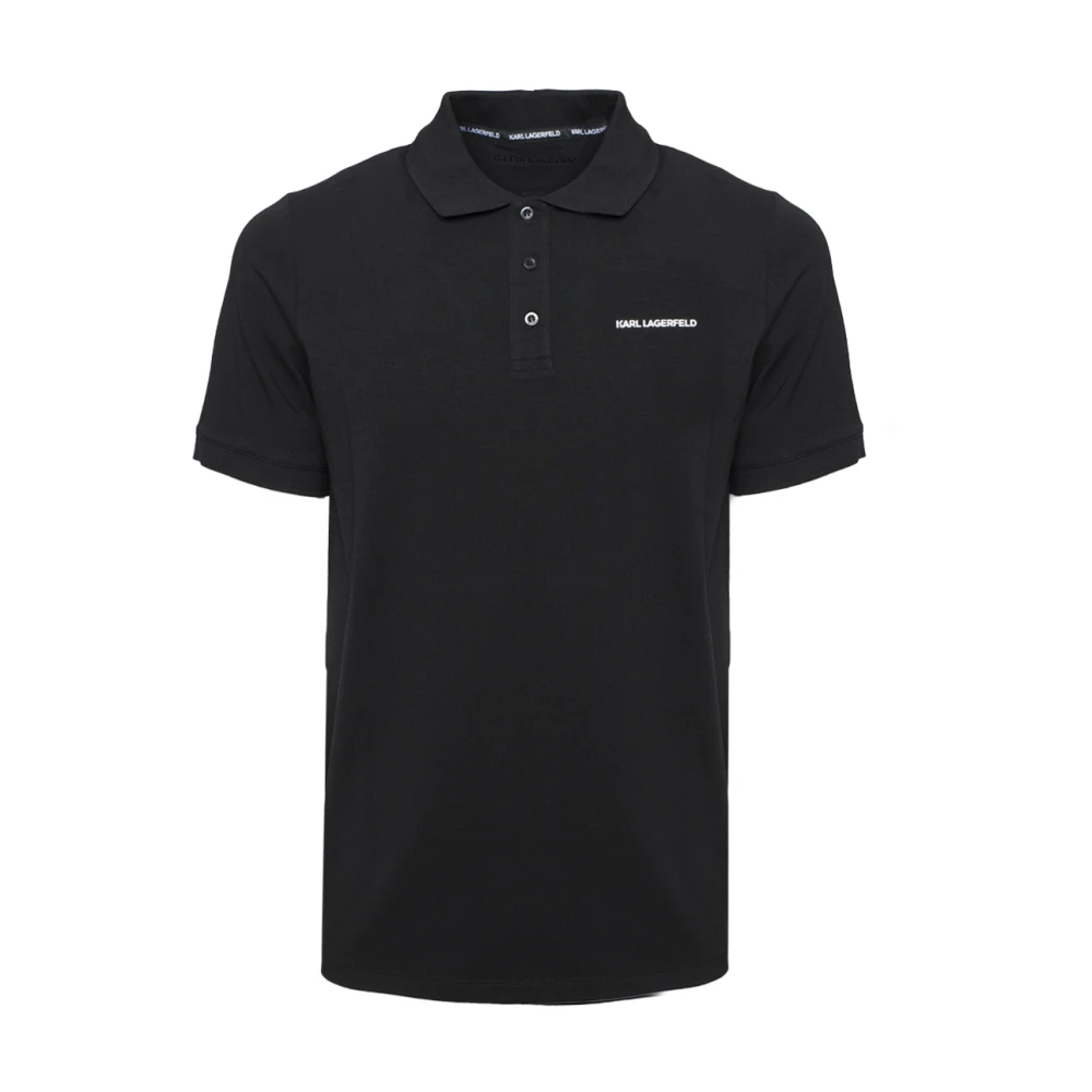 Karl Lagerfeld Zwart Logo Polo T-Shirt Black Heren