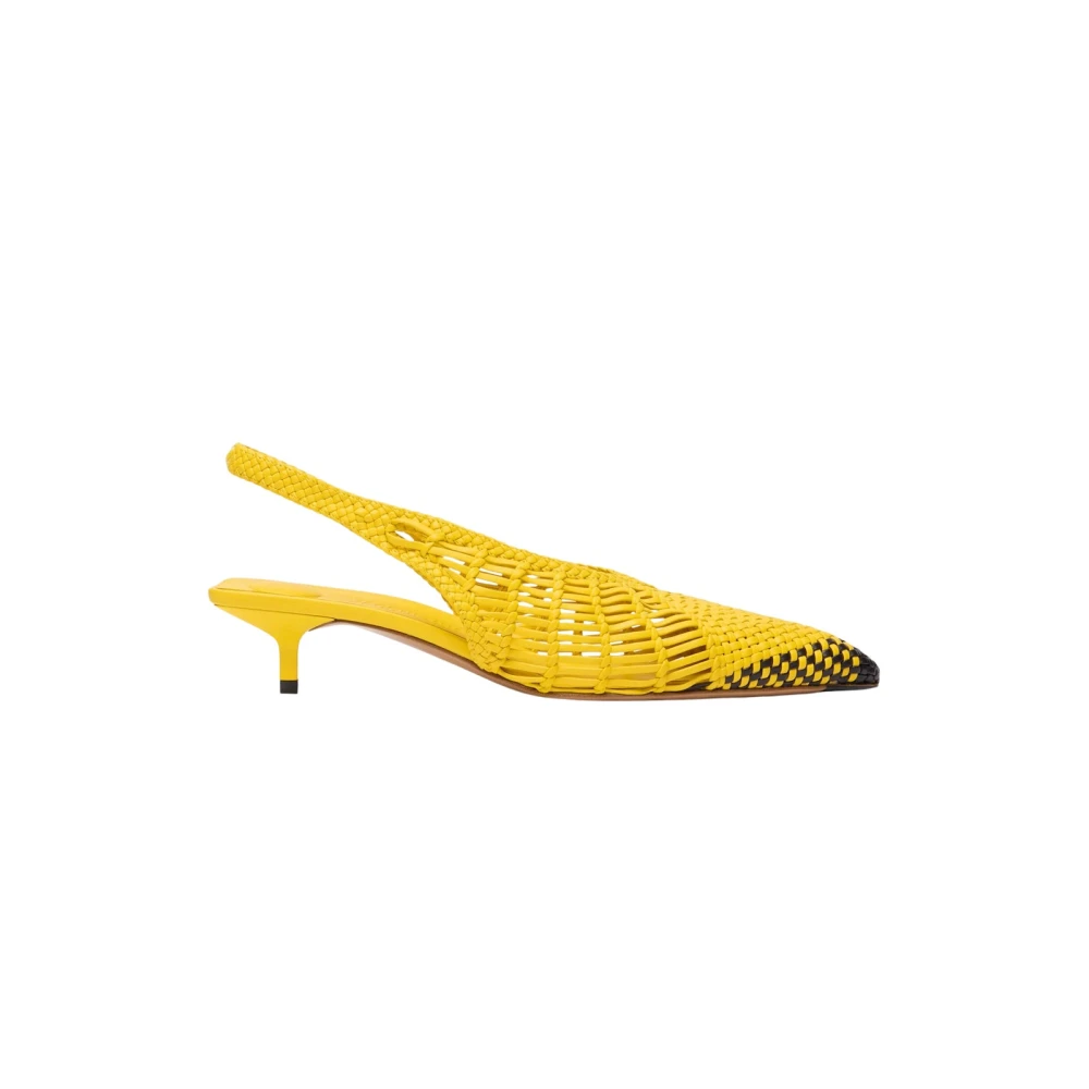 Jacquemus Women's Yellow Pumps, 3 Uk, Leather Cubisto Banana Shoes