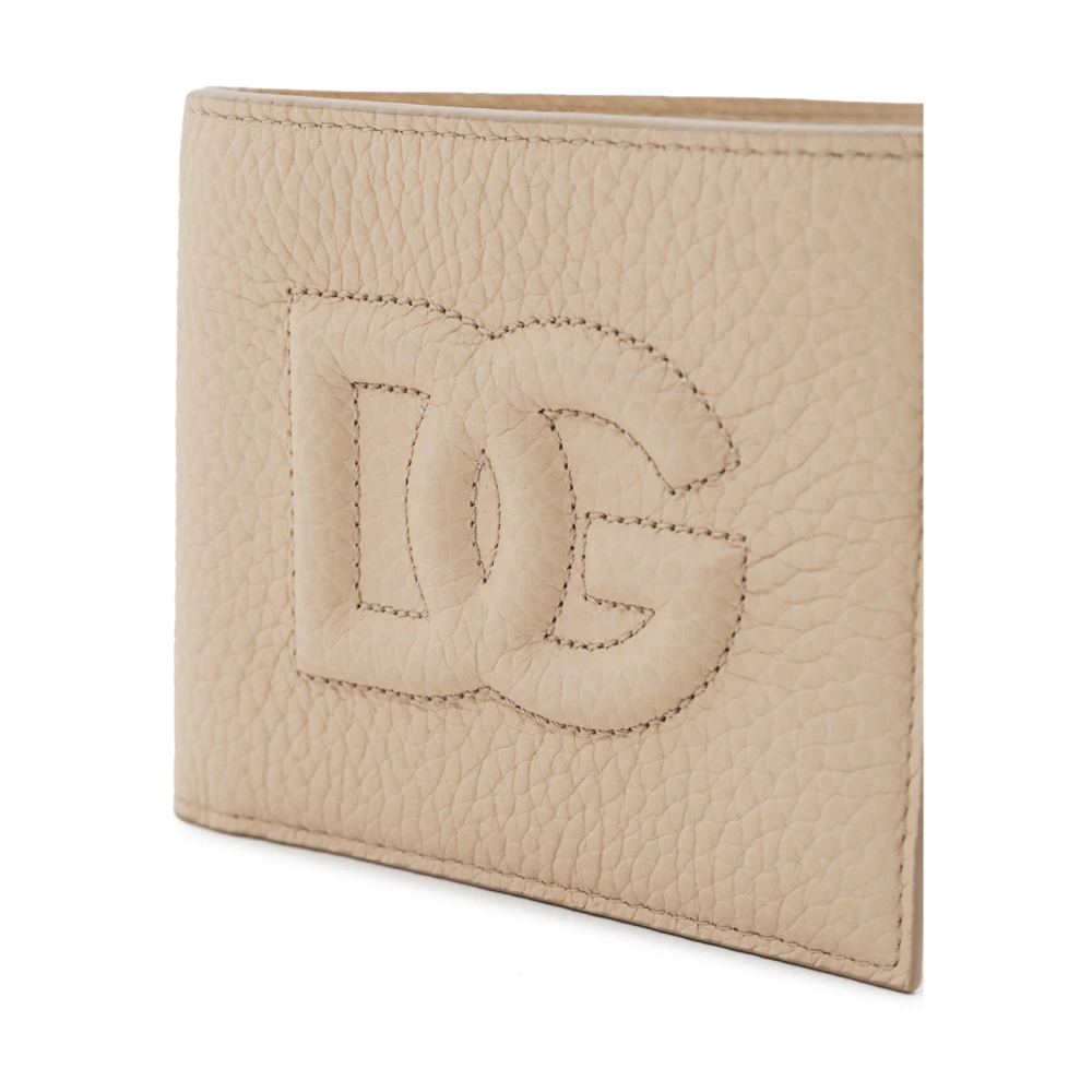 Dolce & Gabbana Bifold Portemonnee met Logo Beige Heren