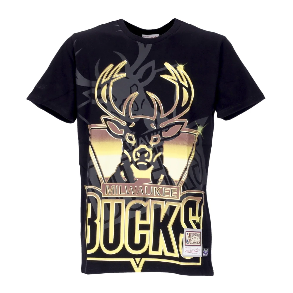 Mitchell & Ness Milwaukee Bucks NBA Tee Hardwood Classics Black Heren
