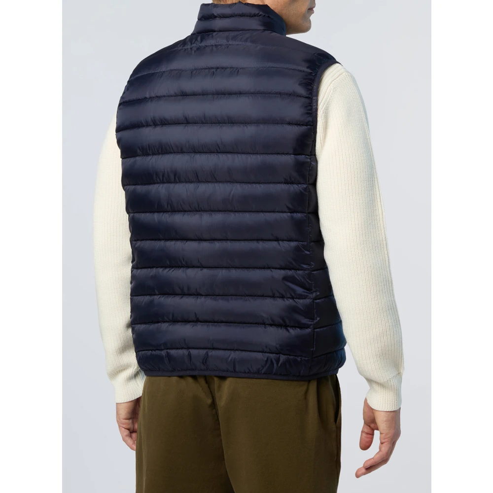 North Sails Blauwe Mouwloze Trui Skye Blue Heren