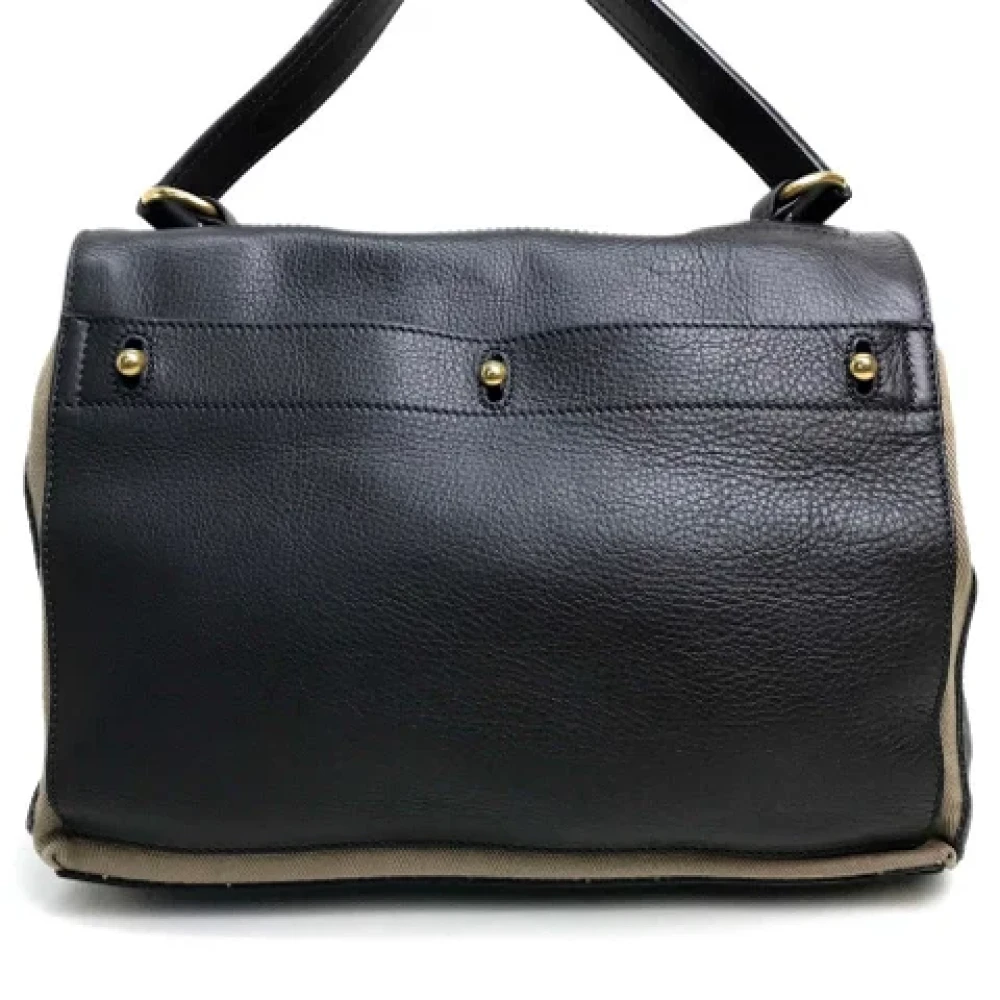 Yves Saint Laurent Vintage Pre-owned Cotton handbags Black Dames