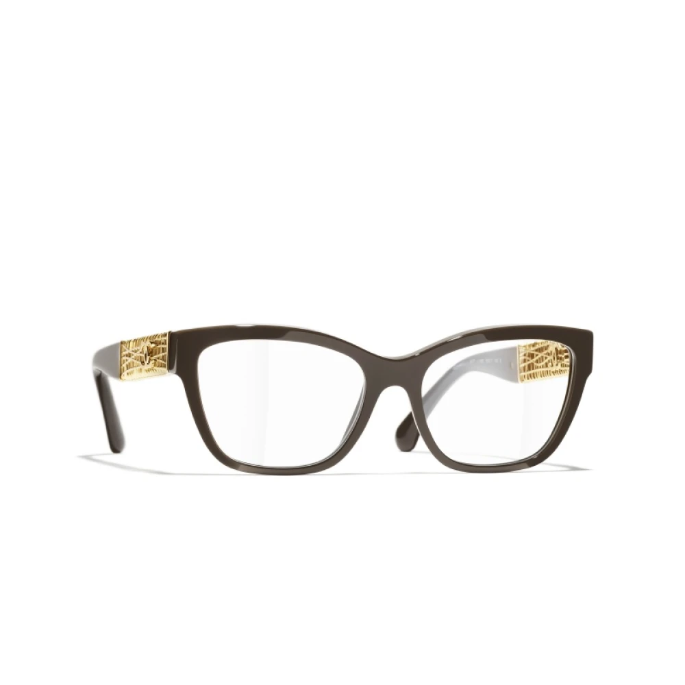 Chanel Stijlvolle Brilmontuur met 3 Jaar Garantie Brown Dames