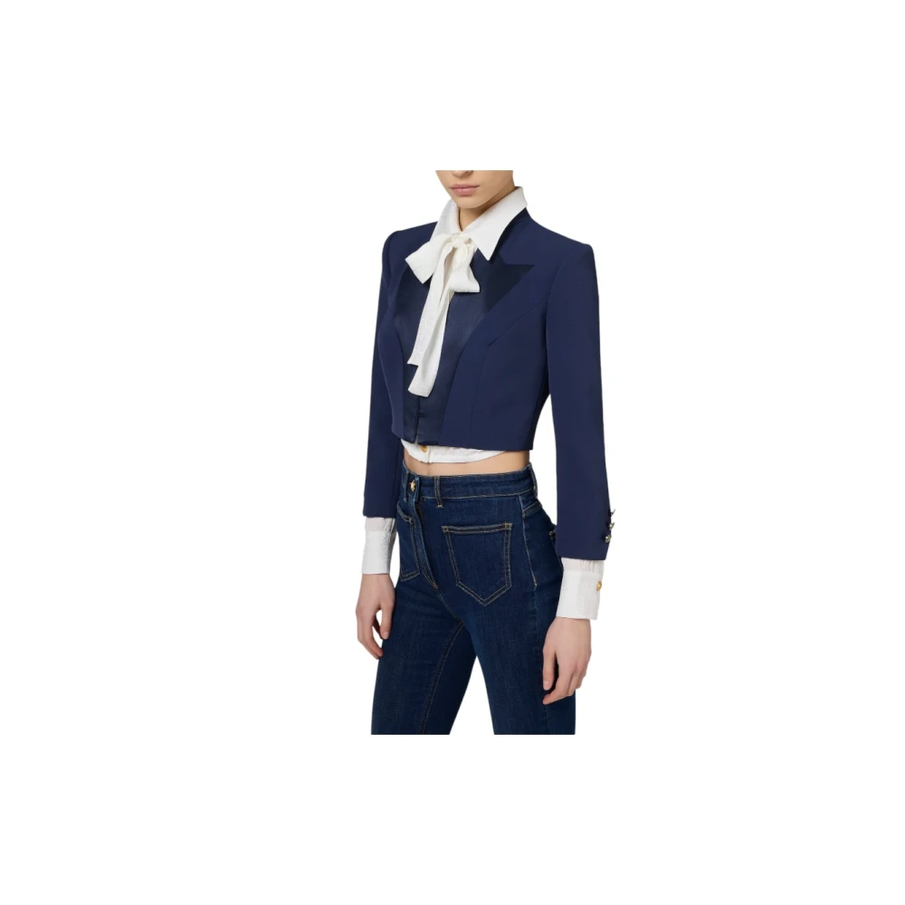 Elisabetta Franchi Stijlvolle Jas voor Vrouwen Blue Dames