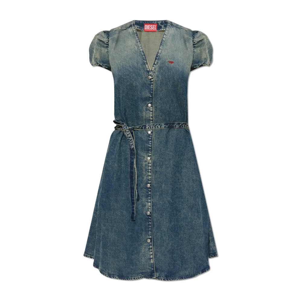 Diesel Vrouw Blauw Kleedjes Dames, M, Denim, Denim Jurk De-Ollish-D