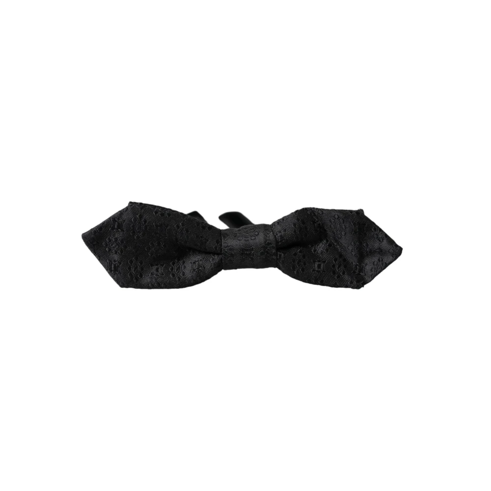 Dolce & Gabbana , Bow Ties, Male, Black, One Size, Silk Fantasy Adjustable Neck Bow Tie - Image 3