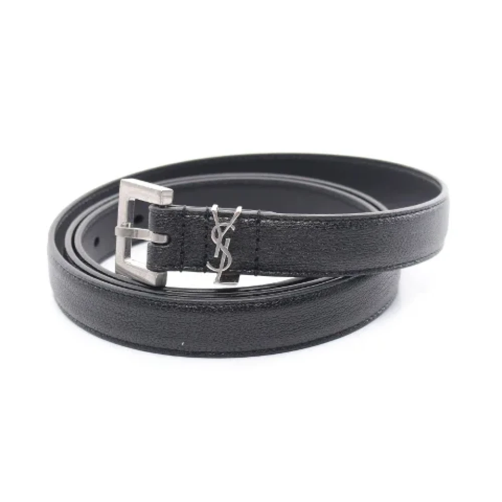 Yves Saint Laurent Vintage Pre-owned Leather belts Black Dames