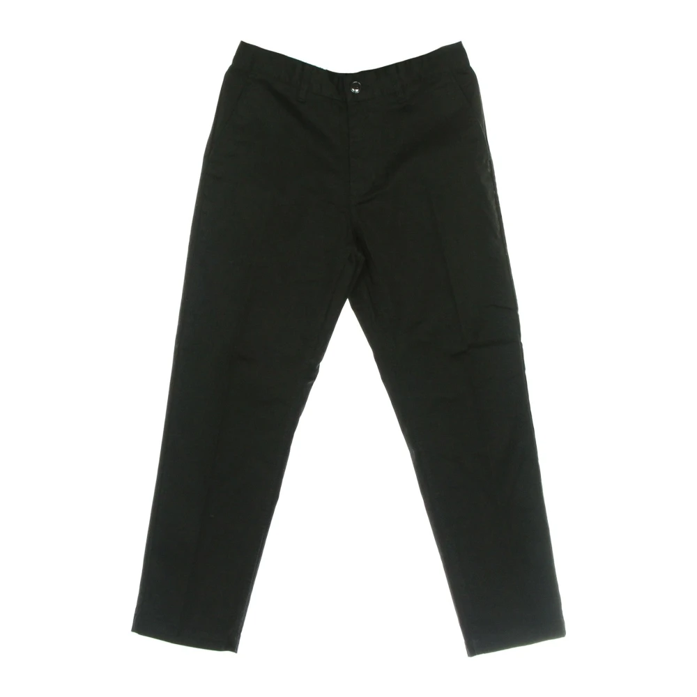Obey Gestructureerde Zwarte Overstromingsbroek Black Heren