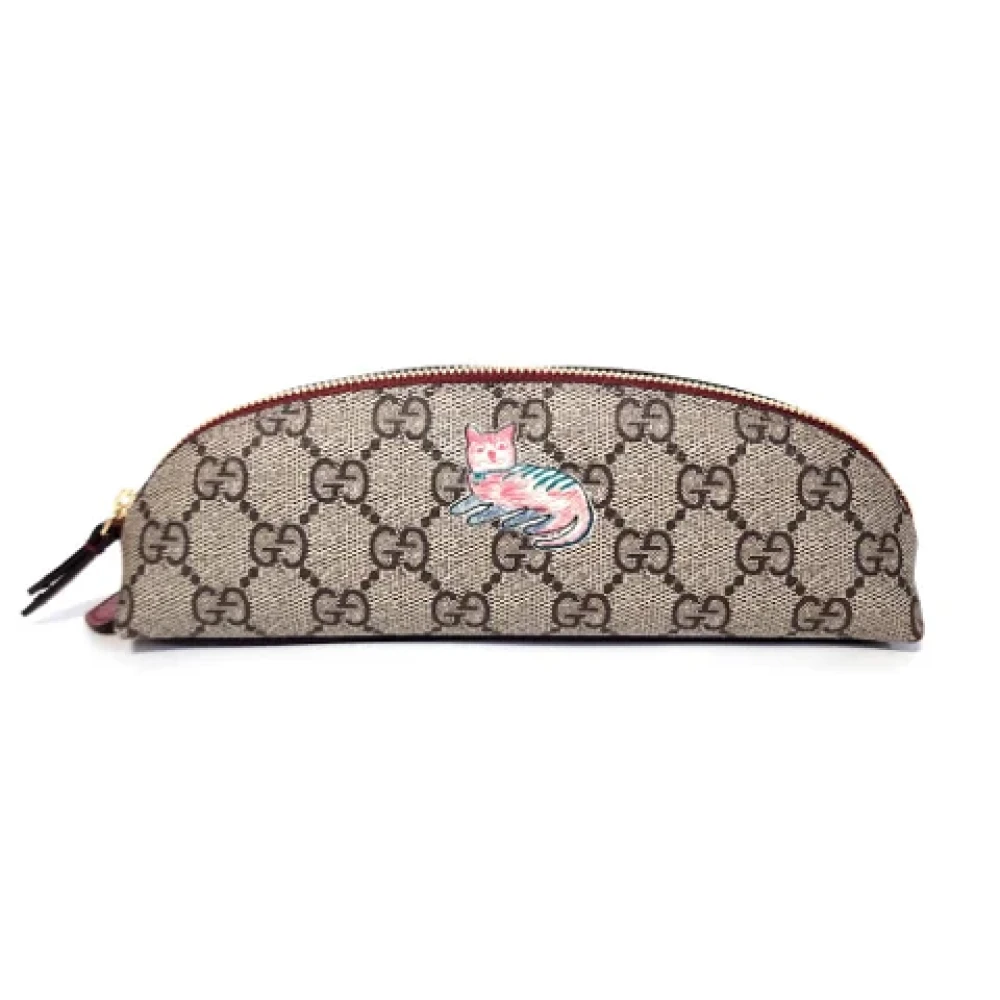 Gucci Vintage Pre-owned Fabric home-office Beige Dames