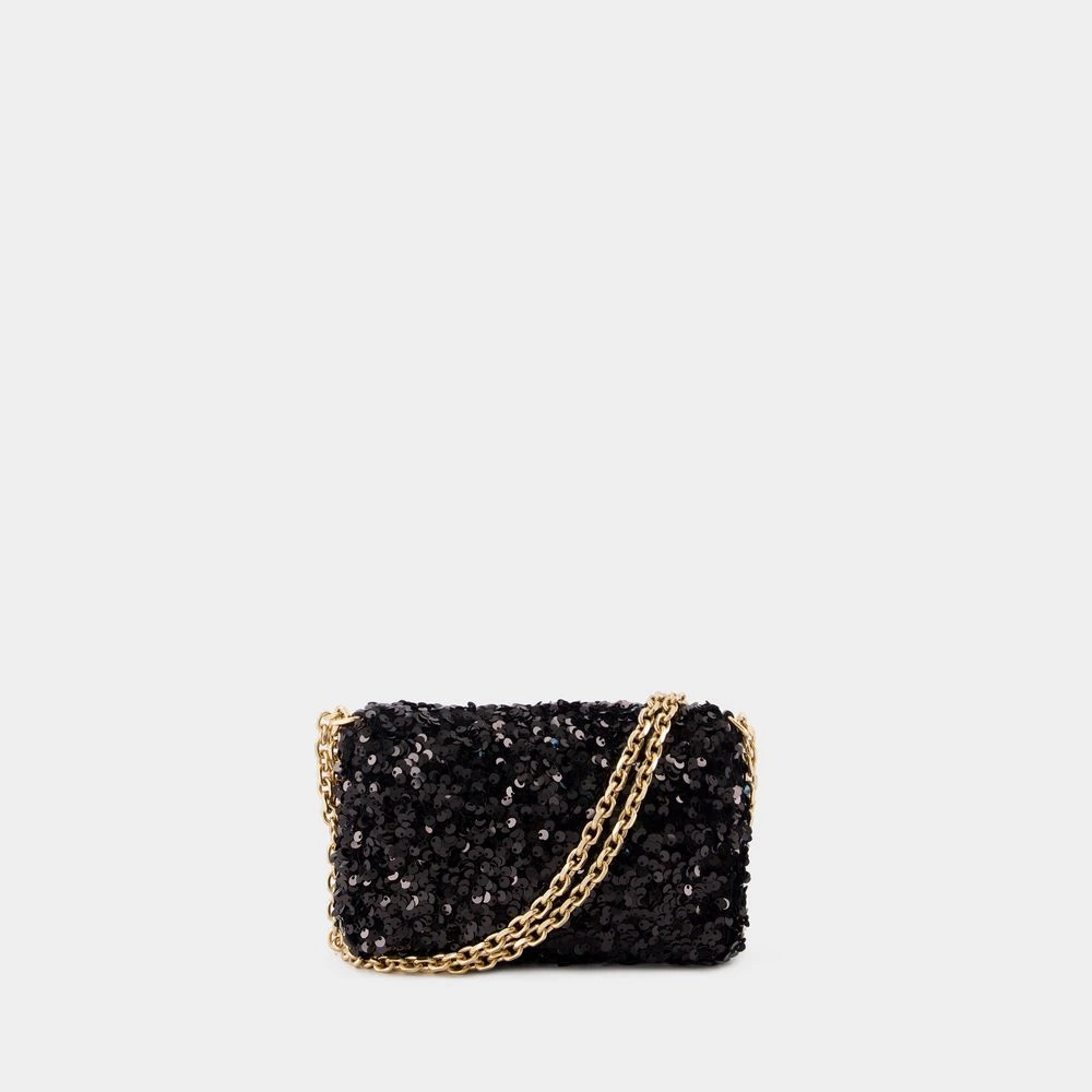 Vanessa Bruno Cotton Moon Crossbody Bag Black Dames