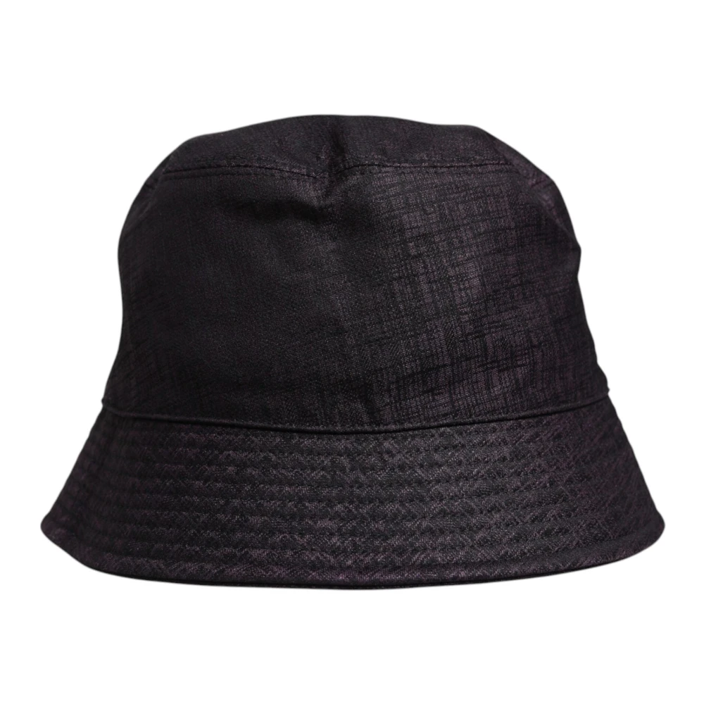 Dolce & Gabbana Men's Black Wide Brim Nylon Bucket Hat
