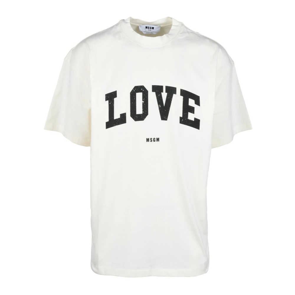 Msgm - Tops > T-Shirts - White - Msgm - Modalova