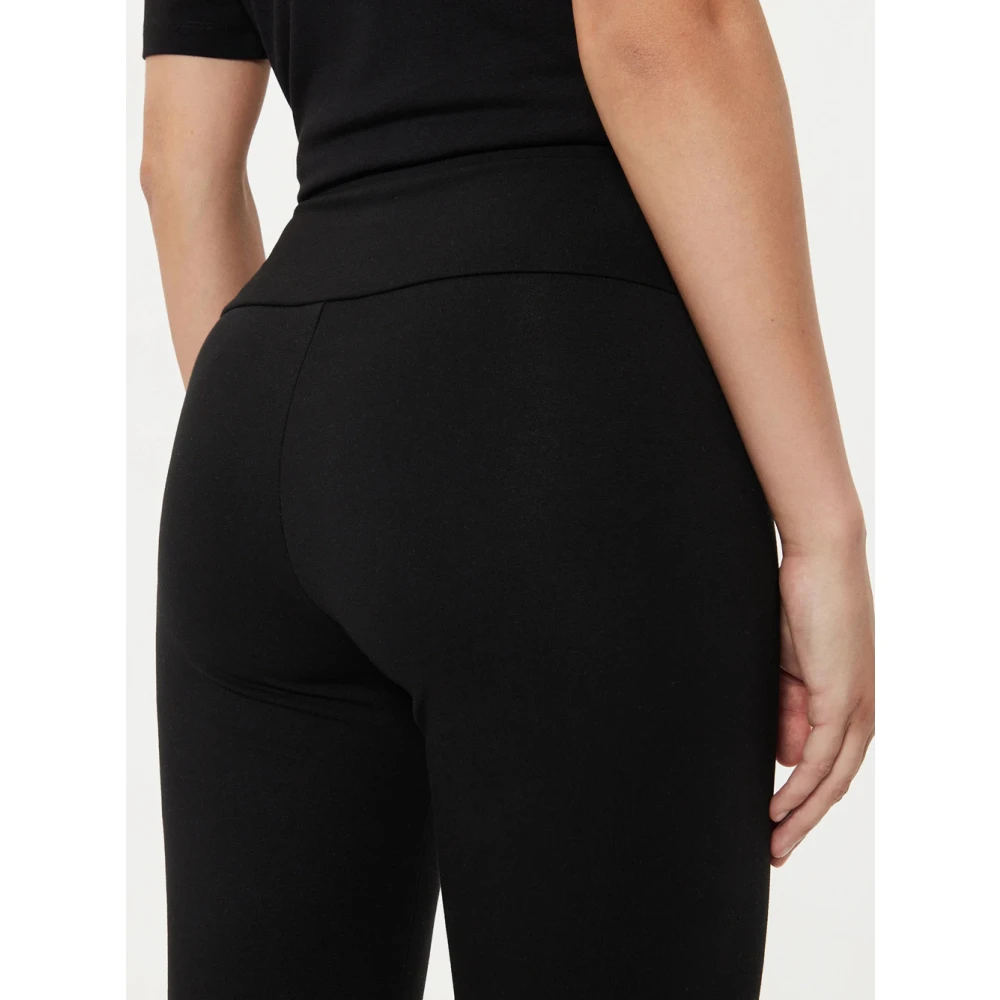 Emporio Armani EA7 Zwarte Elastische Trainingsbroek Black Dames