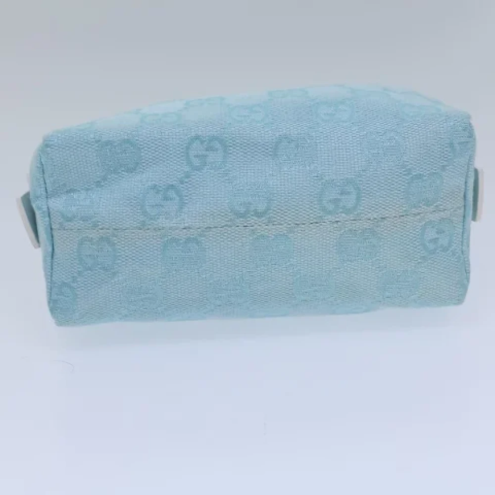 Gucci Vintage Pre-owned Canvas pouches Blue Dames
