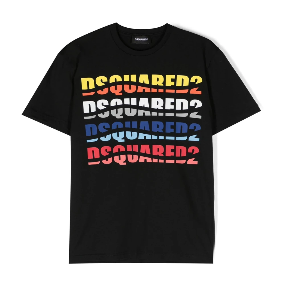 Dsquared2 Boys Black T-Shirt - Kids Short Sleeve T-Shirts - 10 Y - Kids