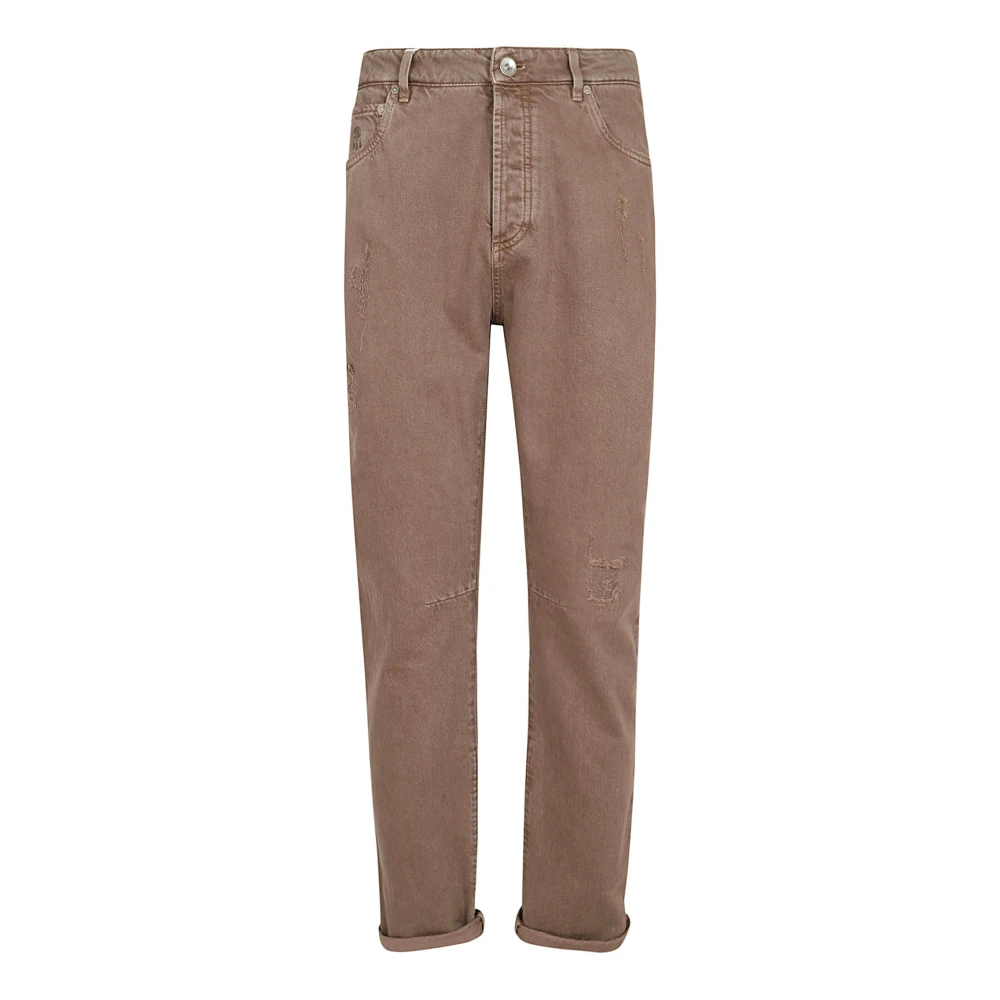 BRUNELLO CUCINELLI Bruine Straight Jeans voor Mannen Brown Heren