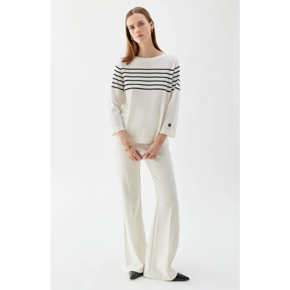 Busnel Helen Gestreepte Top Beige Dames
