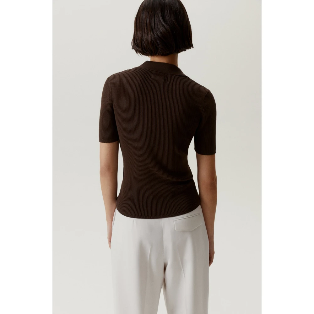 Artknit Studios Polo Shirts Brown Dames