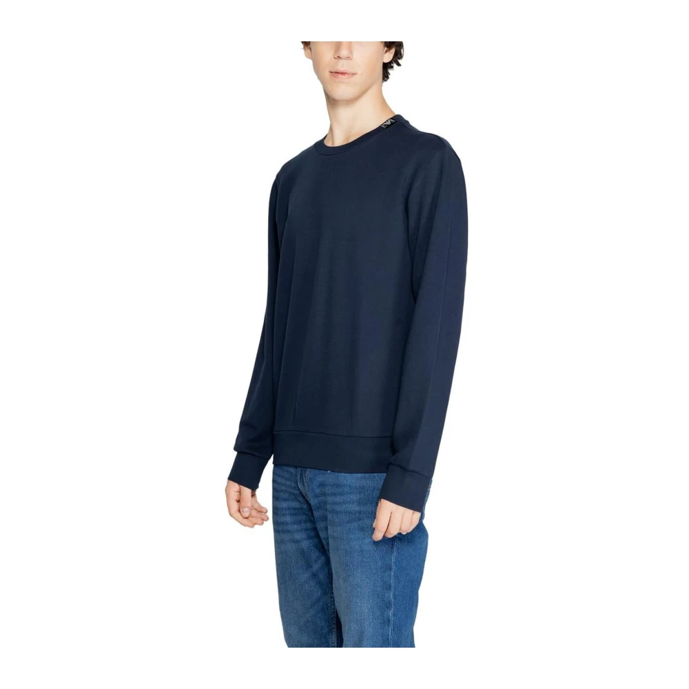 Emporio Armani Blauw Katoenen Casual Shirt Heren Blue Heren