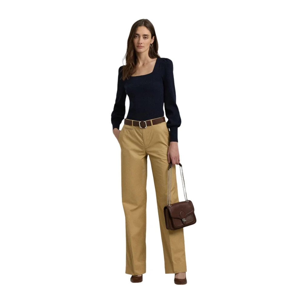 Ralph Lauren Rondgebreide trui met ronde hals Blue Dames