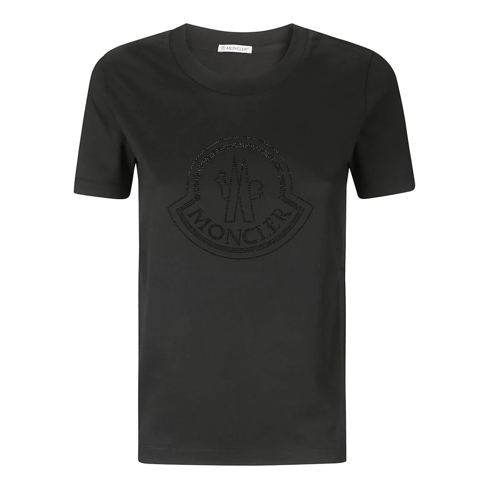 Moncler - Tops > T-Shirts - Black - Moncler - Modalova