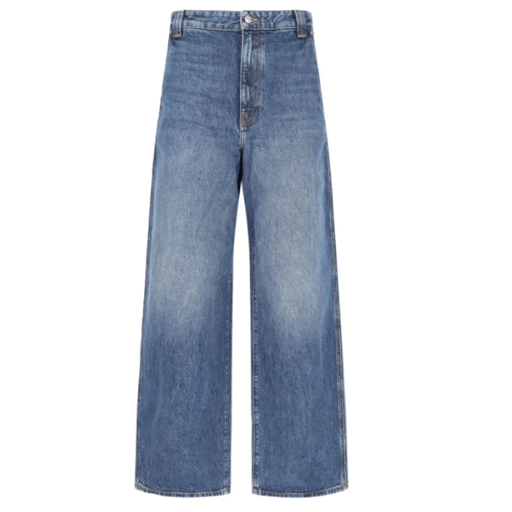 Khaite Blauwe Denim Lage Taille Jeans Blue Dames