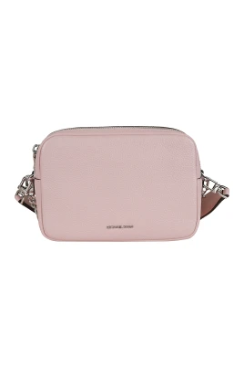Svart läderkamera crossbody-väska