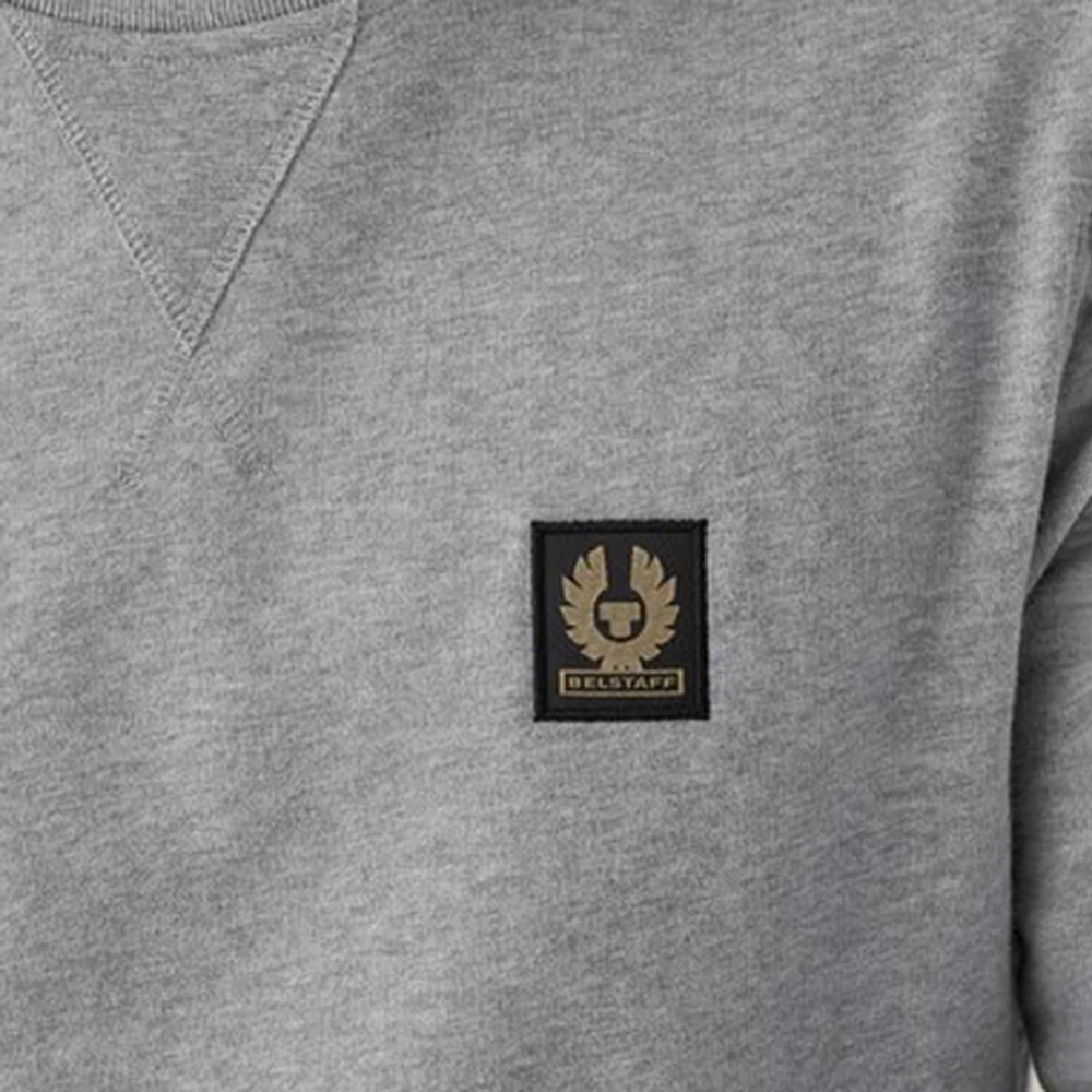 Belstaff Klassieke Katoenen Sweatshirt met V Steek Detail Gray Heren
