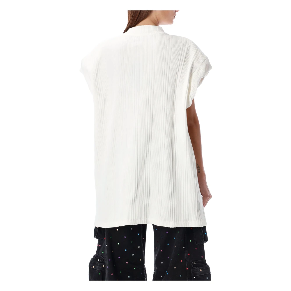 The Attico Witte Laurie T-shirt White Dames