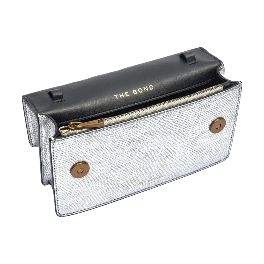 Kurt Geiger Zilveren Leren Handtas Gray Dames