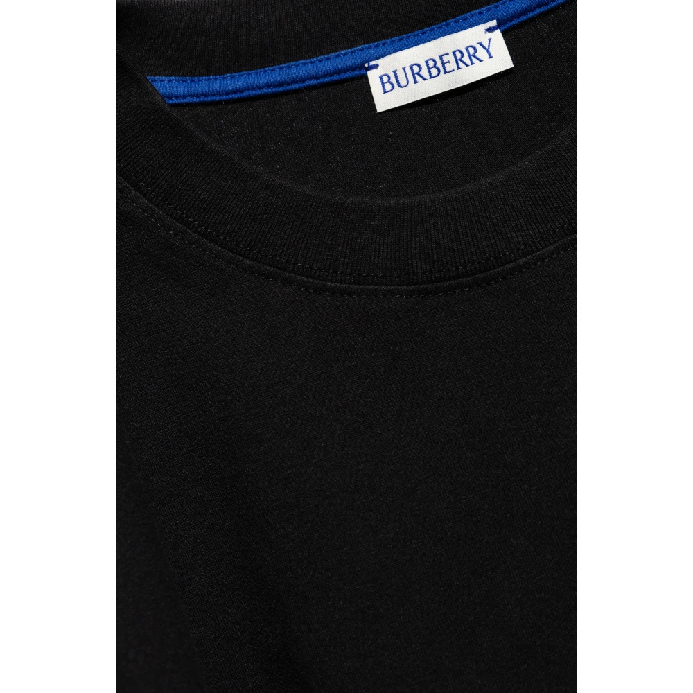 Burberry T-shirt met logo Black Heren