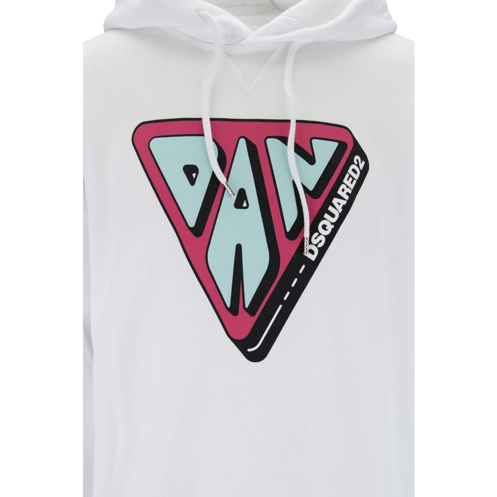 Dsquared2 Hoodie met grafische print White Heren