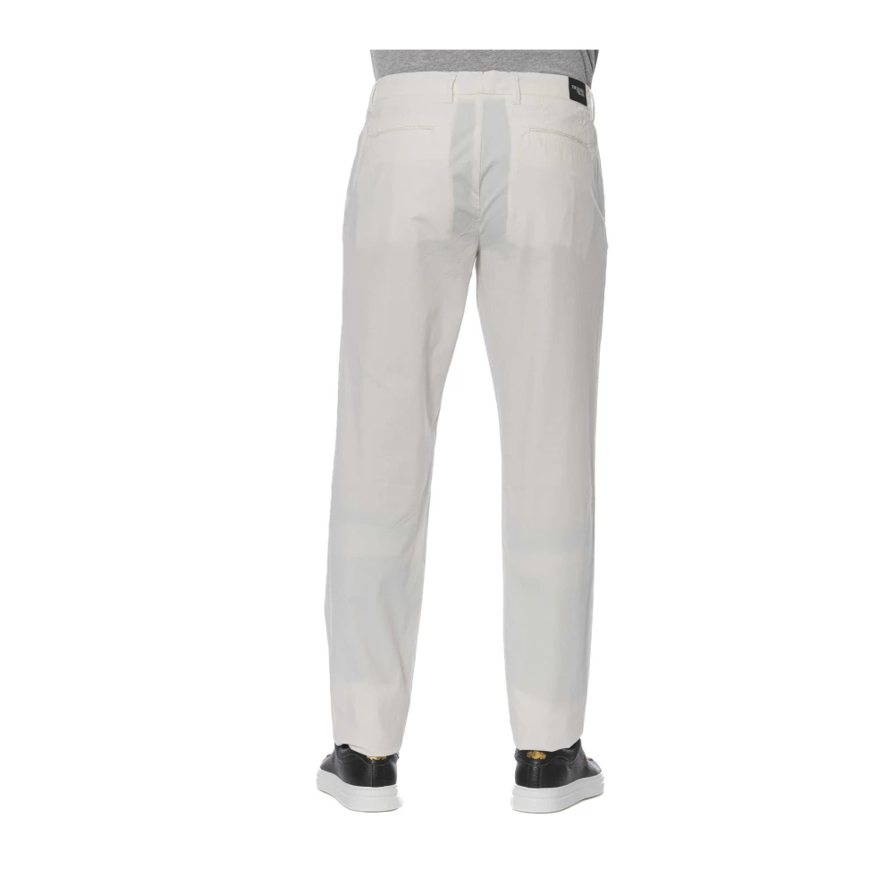 Trussardi Jeans Broek Knoopsluiting White Heren