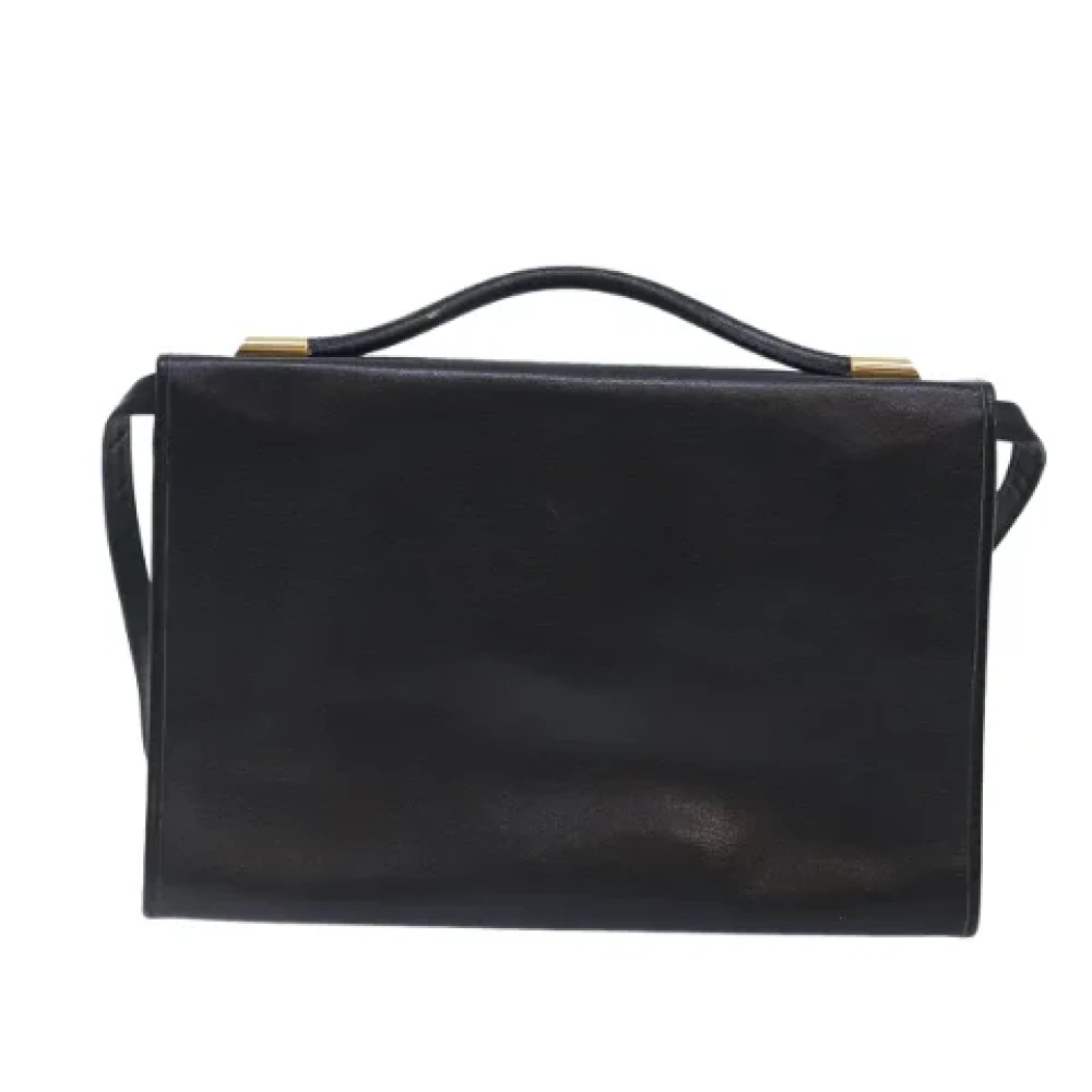 Dior Vintage Pre-owned Leather handbags Black Dames
