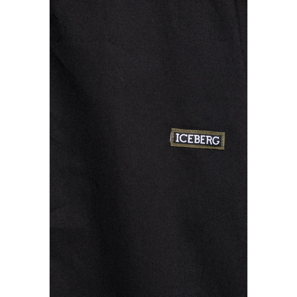 Iceberg Shirt met logo Black Heren