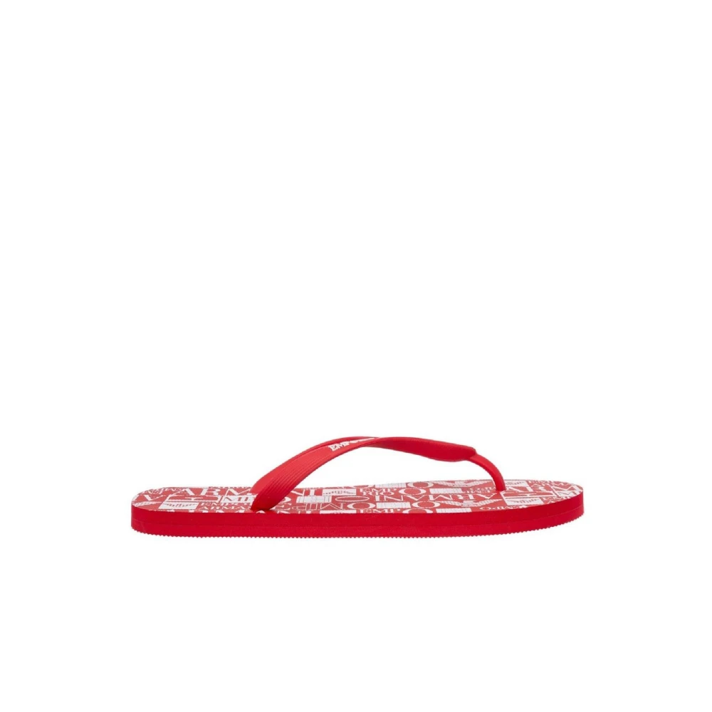 Emporio Armani Homme Rouge - Shoes > Flip Flops & Sliders > Flip Flops