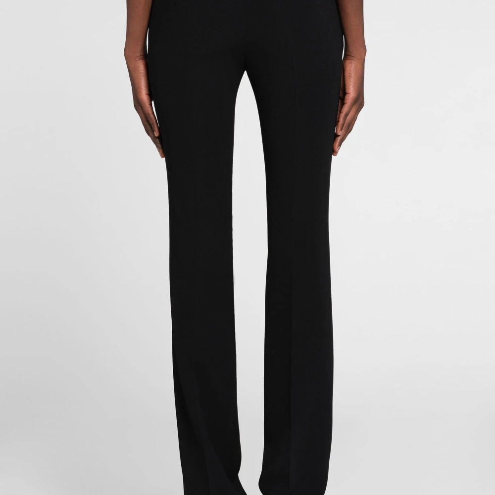 Roberto Cavalli Hoge Taille Tiger Tooth Flared Broek Black Dames