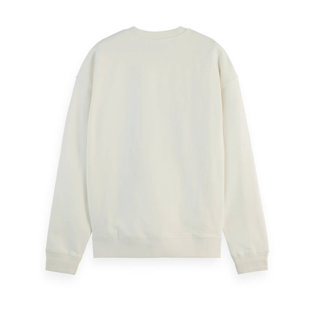 Scotch & Soda Geborduurd borst artwork sweatshirt White Heren