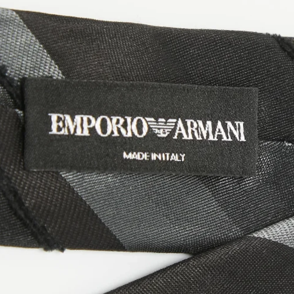 Armani Pre-owned Silk home-office Black Heren